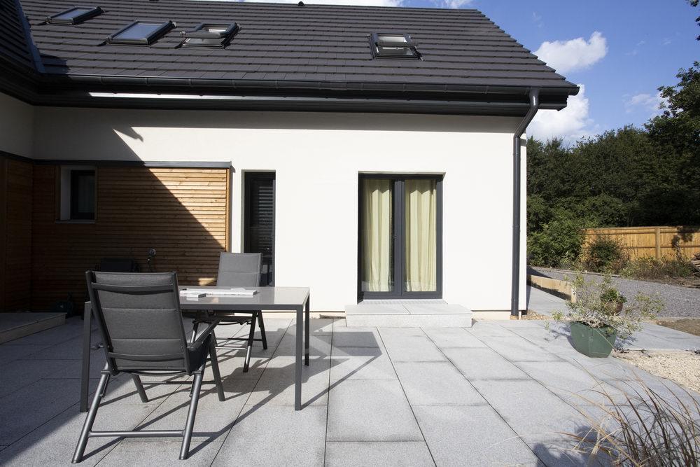 granite paving in silver grey